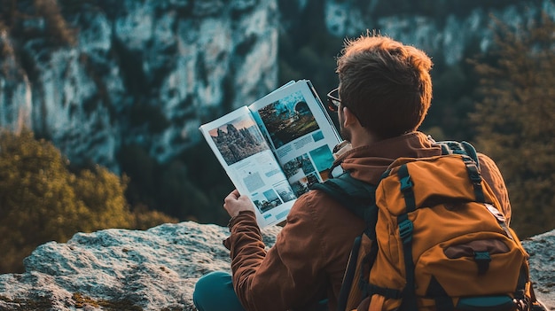 Photo global adventure awaits a perfect snap of world tour travel essentials with maps and packed luggage