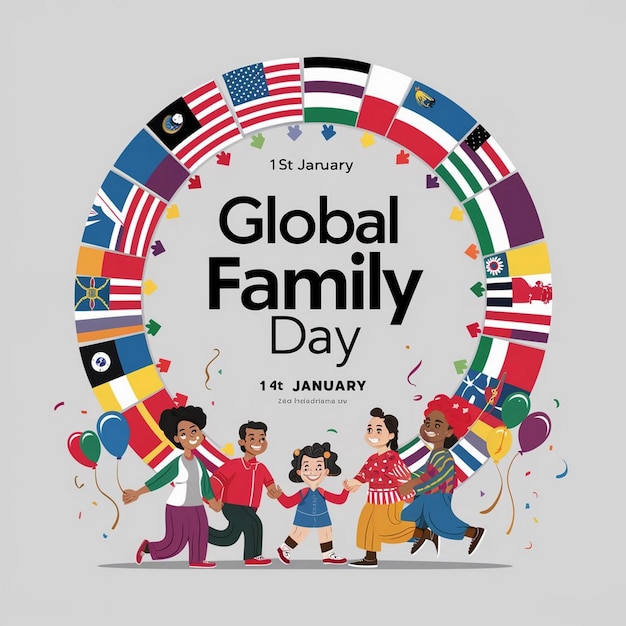 Photo global family day design