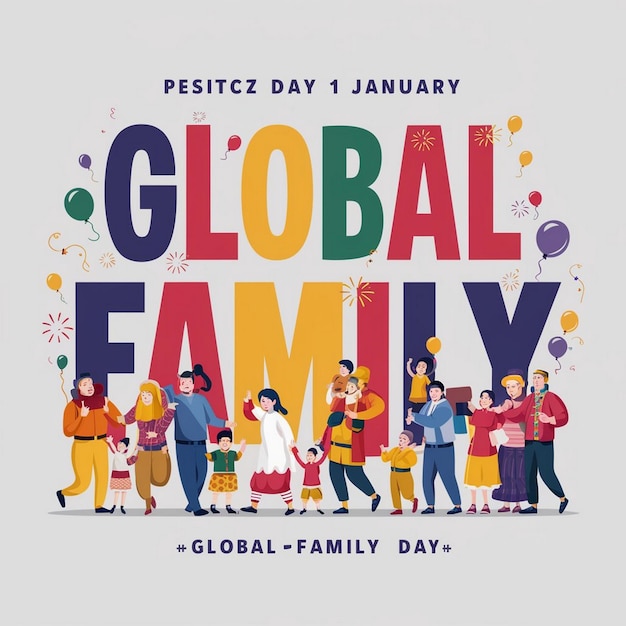 Photo global family day design