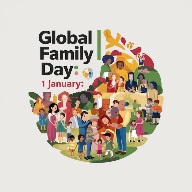 Photo global family day design