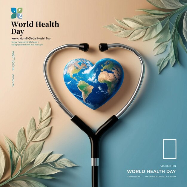 Photo global heartbeat celebrating world health day with unity and care