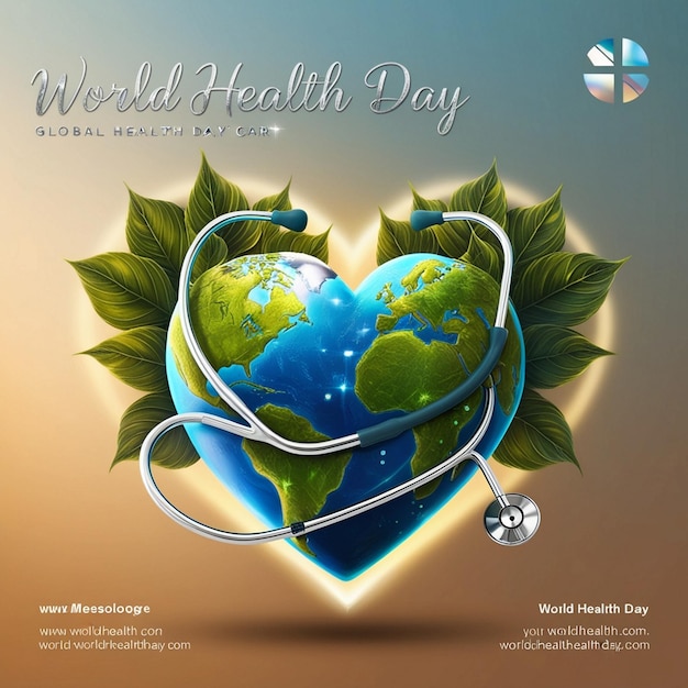 Photo global heartbeat celebrating world health day with unity and care