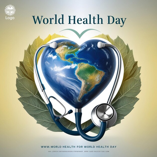 Photo global heartbeat celebrating world health day with unity and care