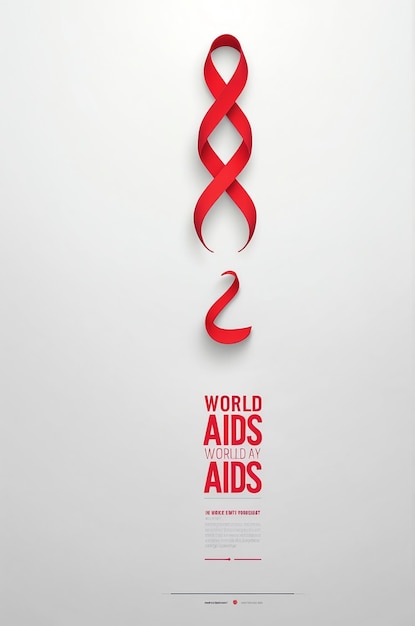 Photo global support for world aids day art