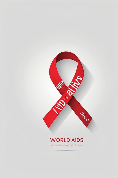 Photo global support for world aids day art