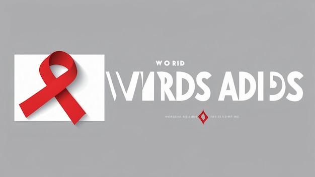 Photo global support for world aids day art