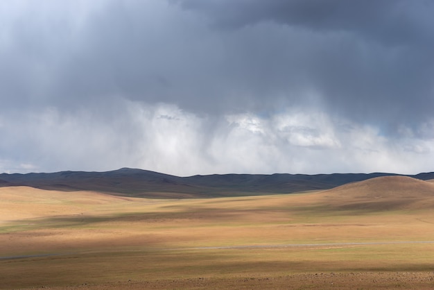 Global warming make arid landscape on the earth