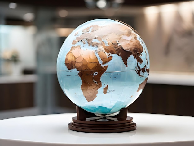 Globe made by glass and chocolate world Chocolate day