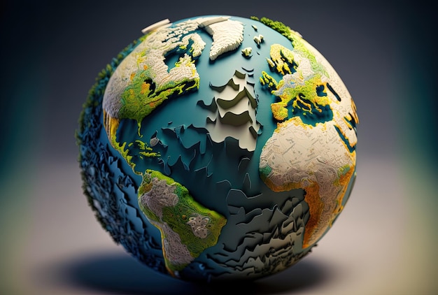 Globe shaped toy of the planet Earth