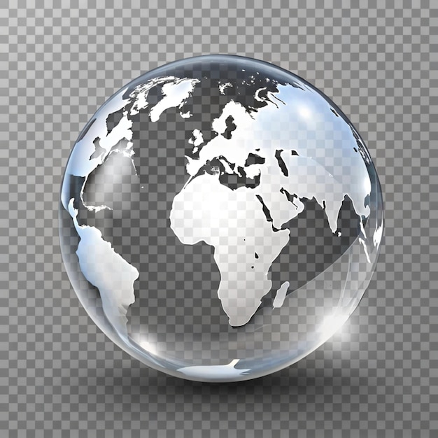 Photo globe sphere or ball transparent background