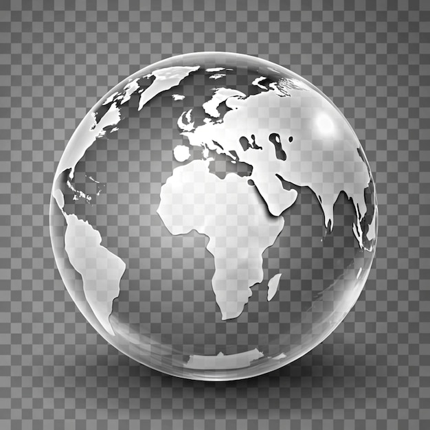 Globe sphere or ball transparent background