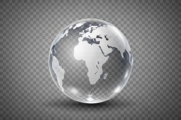 Photo globe sphere or ball transparent background