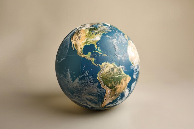 a globe with a map of the earth