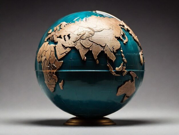 a globe with a map of the world on it