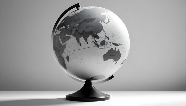 Photo a globe with a map of the world on it