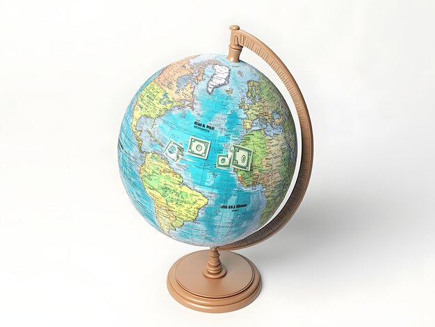 Globe with Money on it World Economics