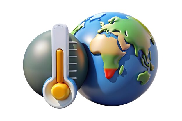 a globe with a temperature temperature and a temperature temperature