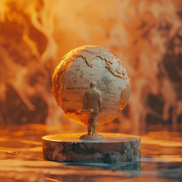 a globe with the word london on it is on a pedestal