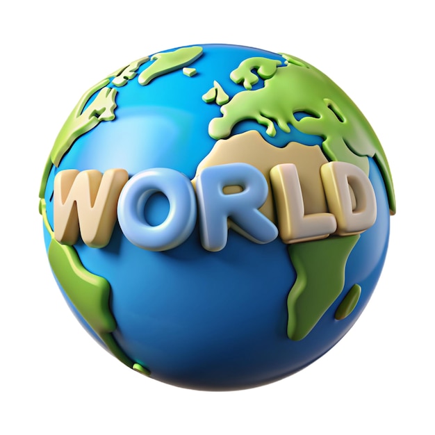 Photo a globe with the word world on it and the word world on the top