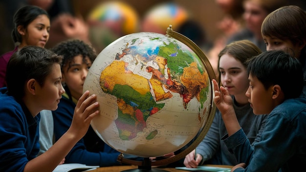 a globe with the word world on it