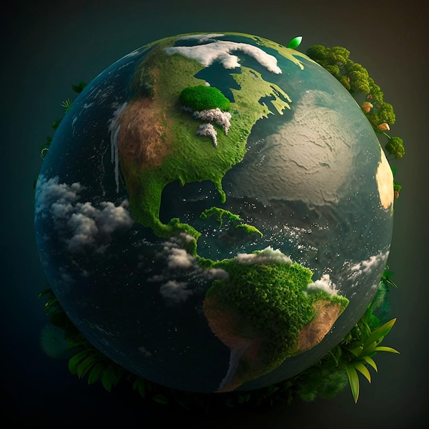 A globe with the words " the earth " on it