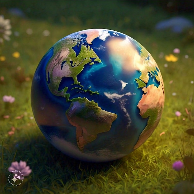 a globe with the world on it and the words earth on the bottom