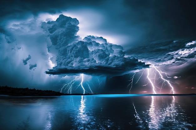 Gloomy blue skies and thunder storms Metaphor can refer to many different things