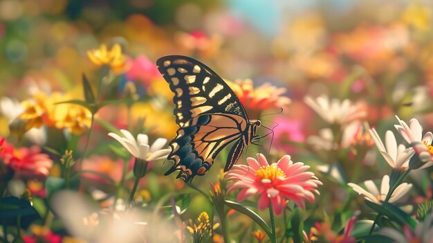 Glorious A colorful garden alive with butterflies