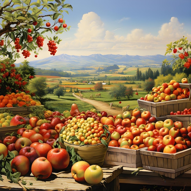 A Glorious Display of Natures Wealth The Abundance of Fresh Vivid and Nutrientrich Produce in a