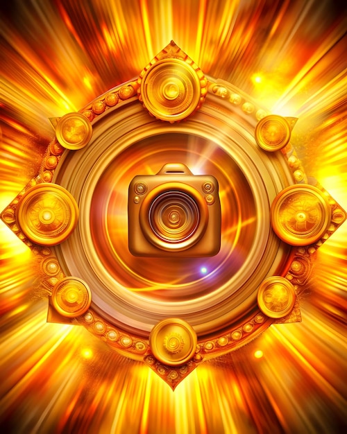 Photo glossy abstract digital art of dhanteras financial symbols concept as camera movement zoom into the