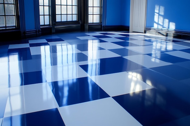 Photo glossy ceramic tiles on d floor