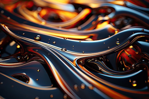 glossy engine oil background stretching infinitely with the liquids surface reflecting