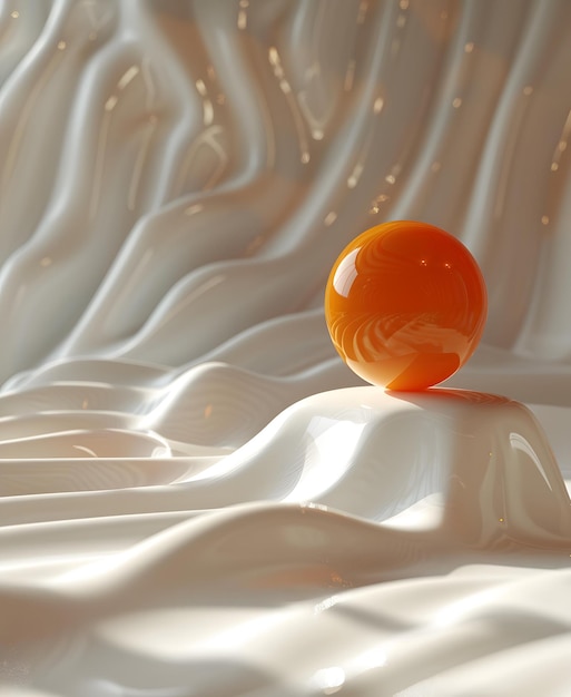 Photo glossy orange sphere