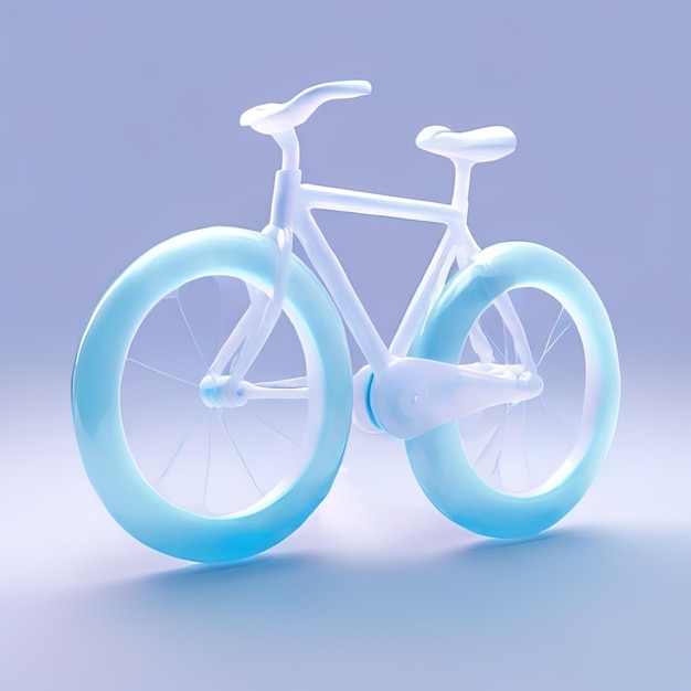 Glossy stylized glass icon of bicycle vehicle cycle