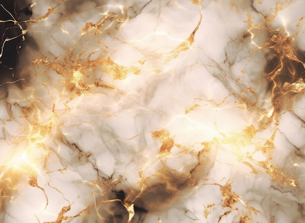 Glow luminous Gold and White Marble Luxury background