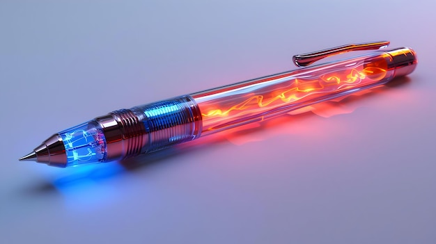 Glowing 3D Pen Illustration