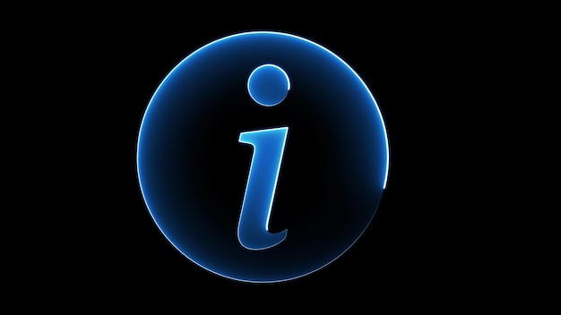 Glowing Blue Information Icon