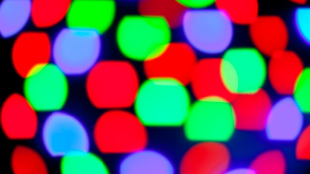 glowing bokeh colorful lights in black