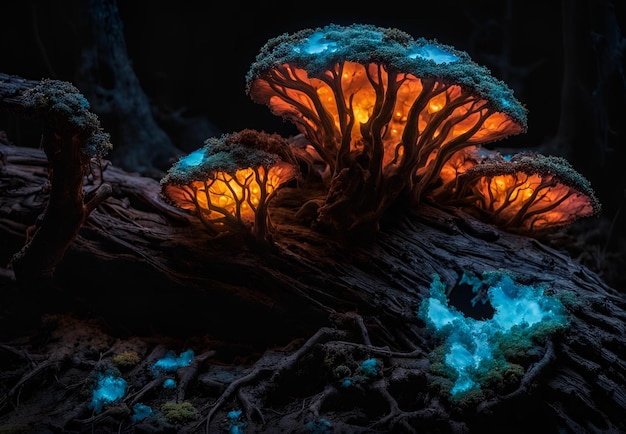 Glowing Cathedral A Bioluminescent Symphony of Buzzing Life