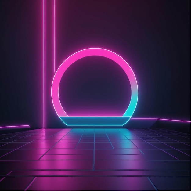 a glowing circle with a pink border and a purple circle in the middle