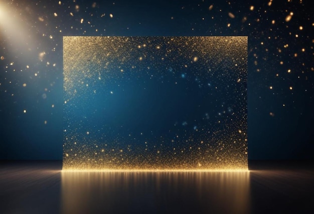 a glowing cube with a gold glow on the floor