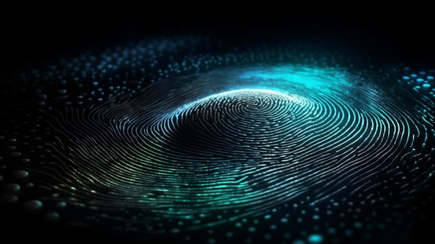 Glowing fingerprint texture background