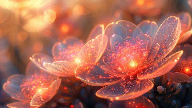 Photo glowing flowers