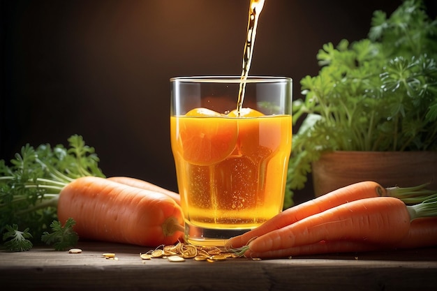 Glowing Gold Quenching Thirst with Carrots ar