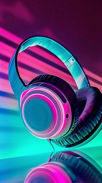 Glowing headphones illuminate