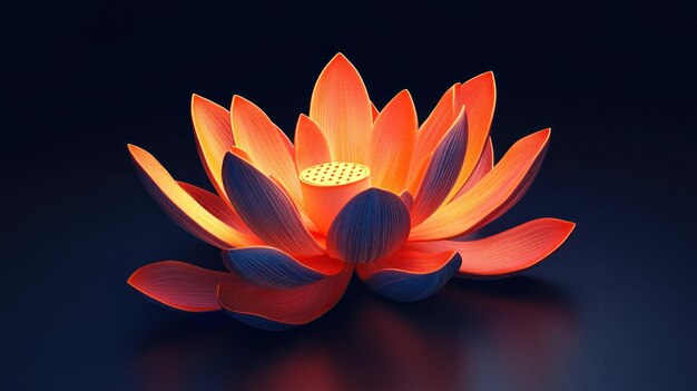 Glowing Lotus Flower