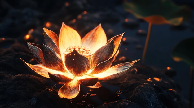 Glowing Lotus Flower