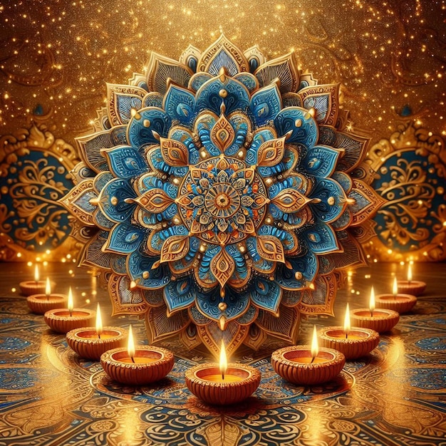 Glowing Mandala pattern design