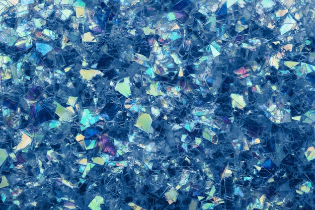 Glowing mica glitter abstract background in classic blue color.