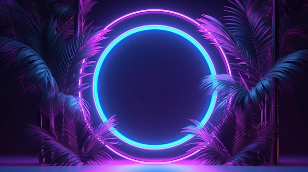 glowing neon circle